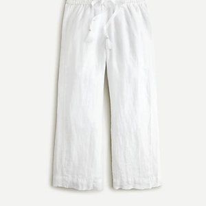 J.Crew Drawstring Linen White Pants SMALL - NWT